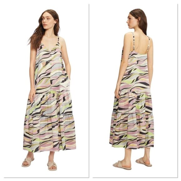 Ted Baker Warrenn Printed Button Through Cami Maxi Dress Dusky Pink‎ US XS ( 1 ) - Picture 1 of 12